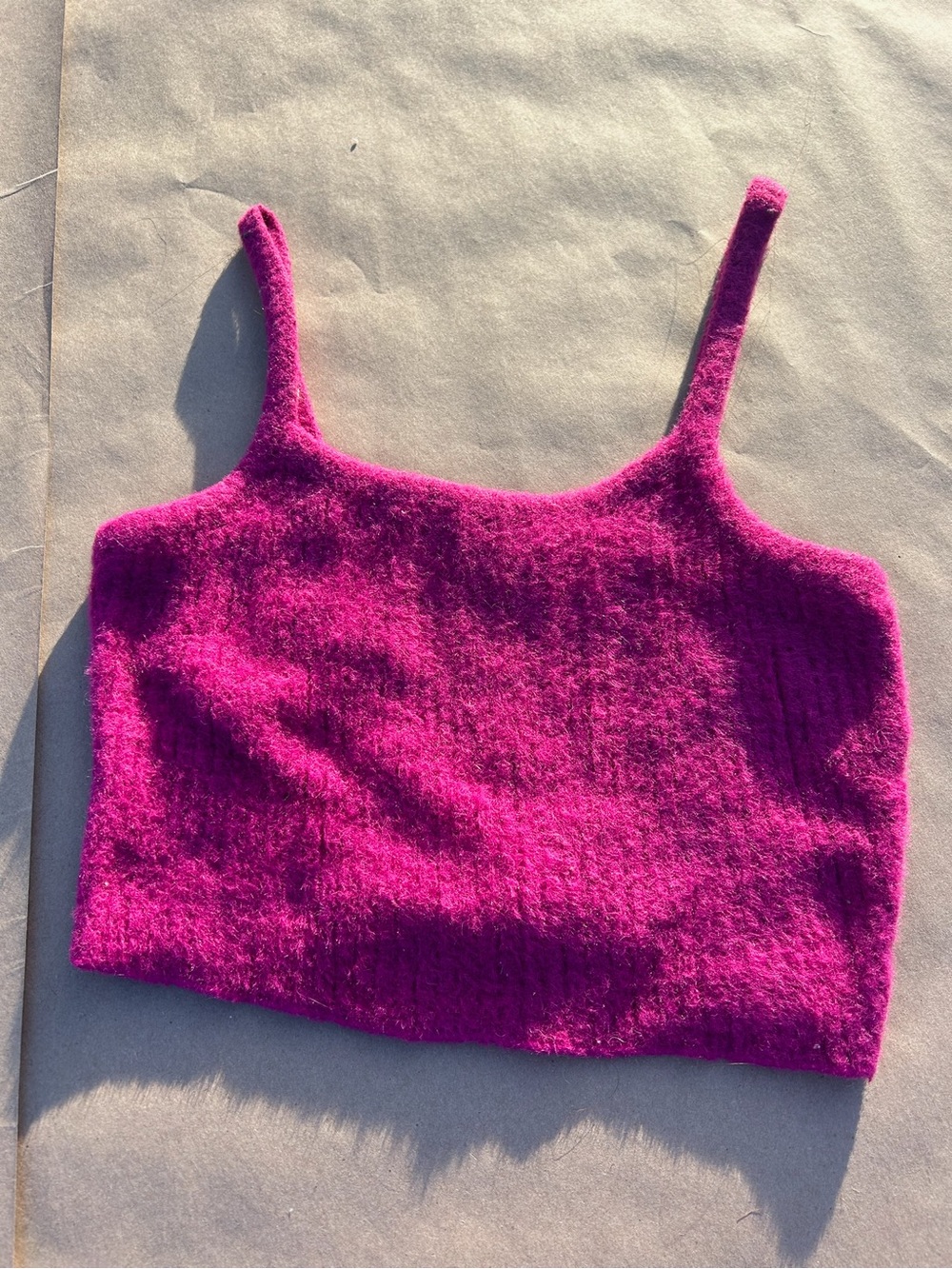 Faux-Fur Crop Tank